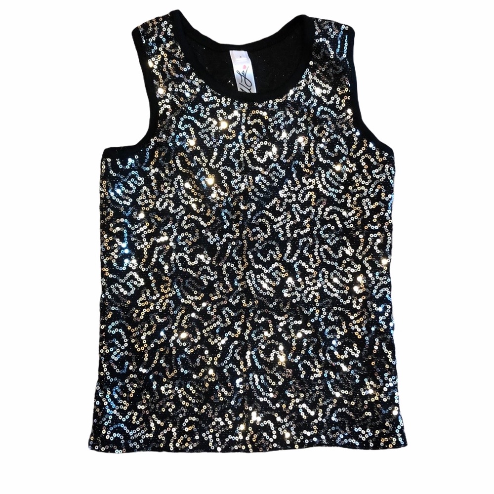 Love U Lots Swirl Sequence Design Tank Top -SZ 6